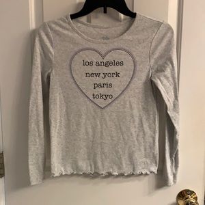 Girls Justice Graphic Long Sleeve Shirt